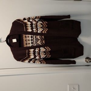 Fairisle Cardigan Sweater size S